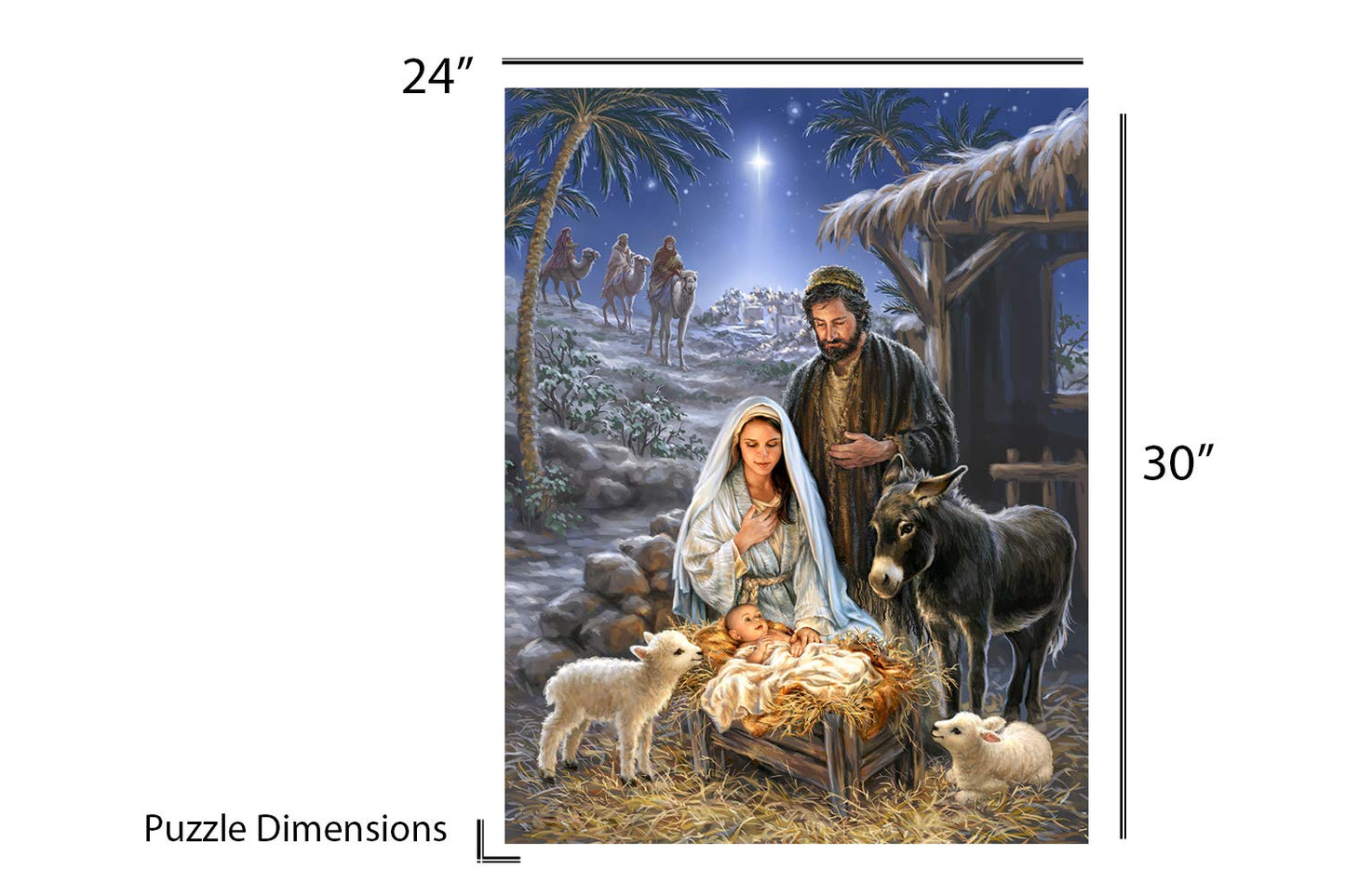 Springbok 1000 Piece Jigsaw Puzzle - Nativity Scene, Engineered Wood, Multi Color, Model 34-10784
