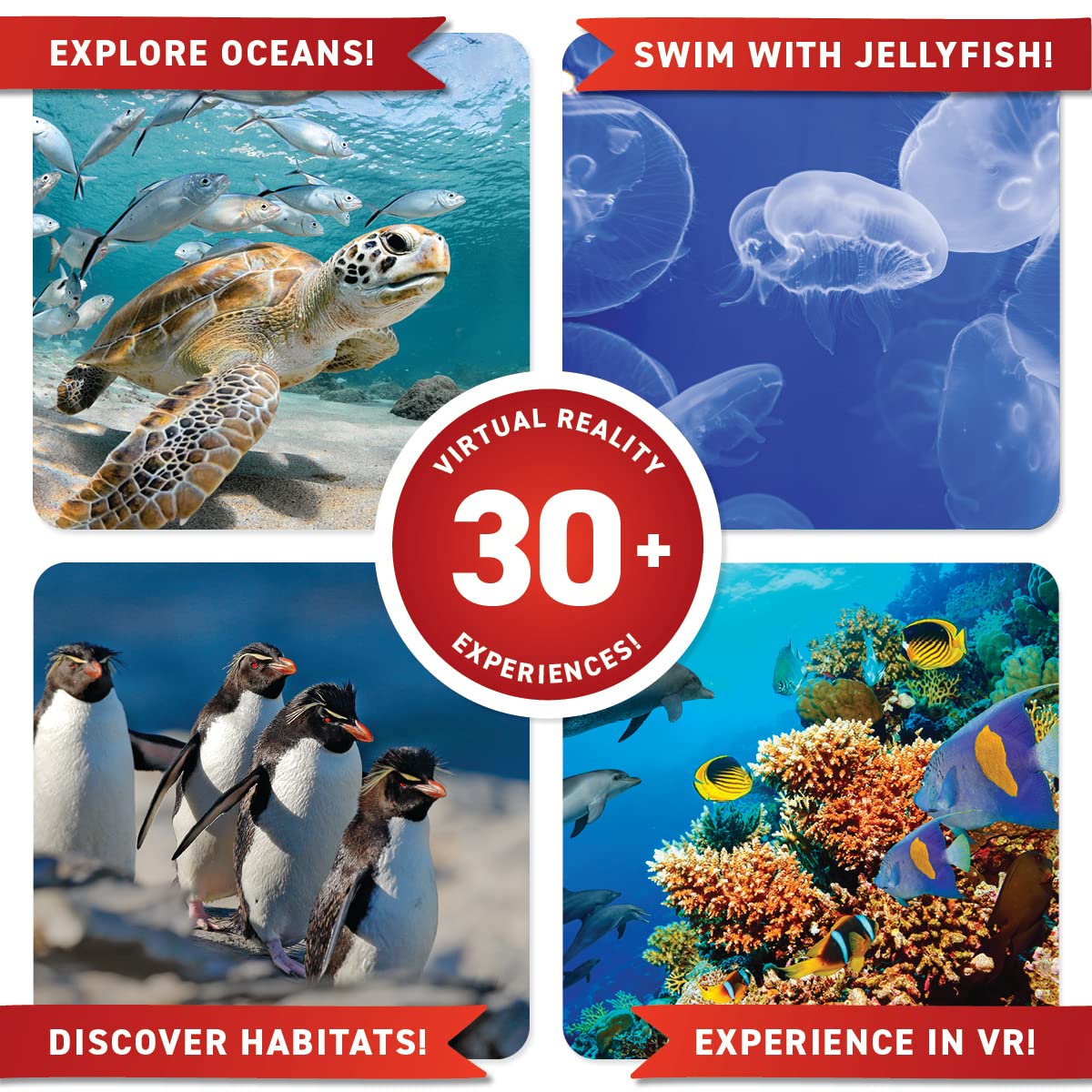 Abacus Brands Virtual Reality Oceans! Gift Box - Illustrated Interactive Vr Book And Stem Learning Activity Set - For Ages 8 And Up