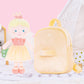Onetoo First Baby Doll Plush Rag Doll Soft Baby Doll For Girls Sleeping Cuddle Buddy Doll Wear Yellow Dress 9.5''