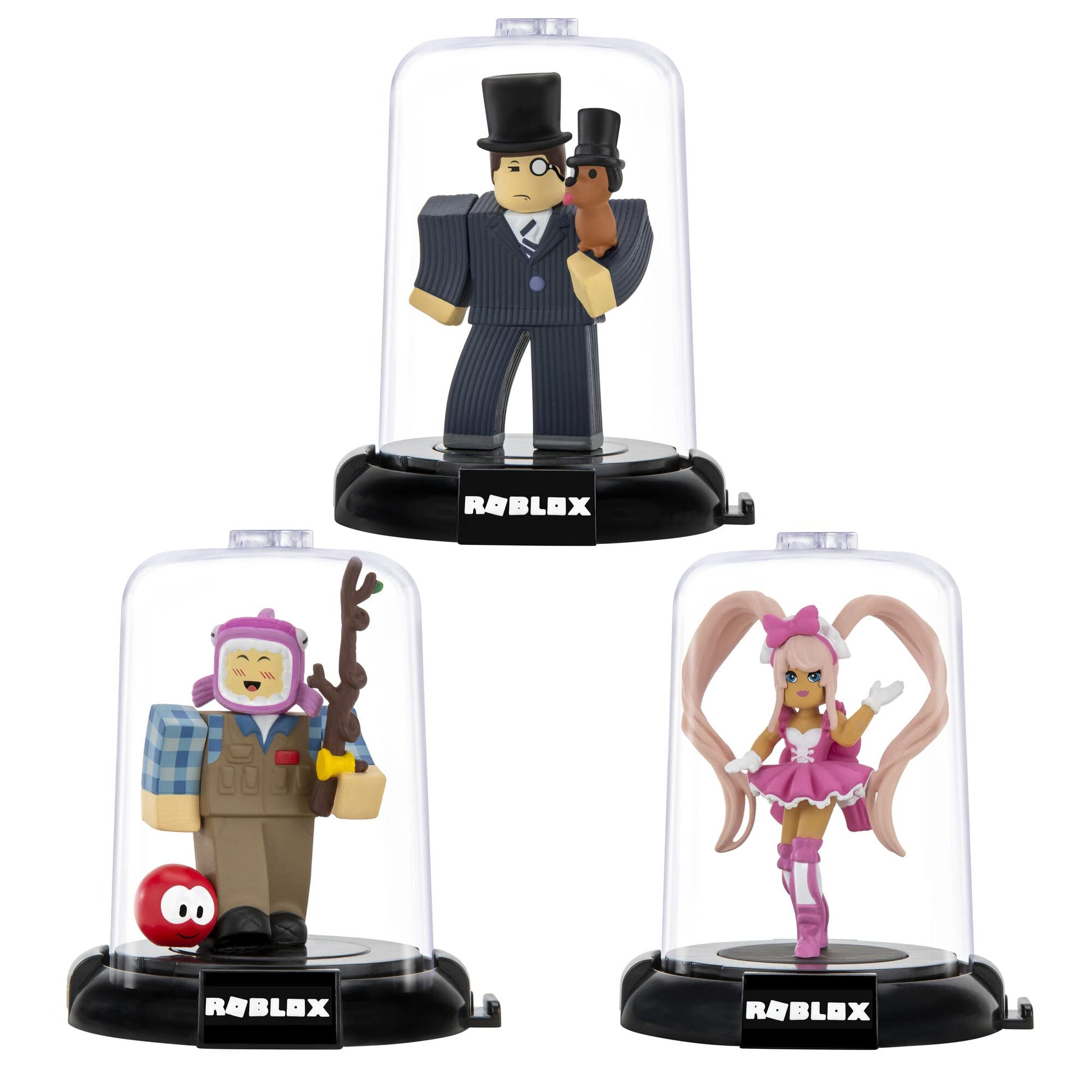Roblox Action Collection - 15Th Anniversary Domez Collectible Royale High: Dear Dollie, Meepcity: Fisherman, Adopt Me!: Sir Woofington 3-Pack [Includes 3 Exclusive Virtual Items]