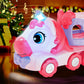 seveclotree 5-in-1 Unicorn Toy Carrier Truck for 3 Year Old Girls - Purple, Light & Sound, Perfect Birthday Gift for Toddlers Ages 3-5