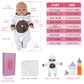 Vollence 14 Inch Full Body Silicone Baby Dolls,Not Vinyl Dolls,Soft Realistic Real Silicone Baby Doll Bald, Lifelike Newborn Platinum Silicone Baby Doll - Girl