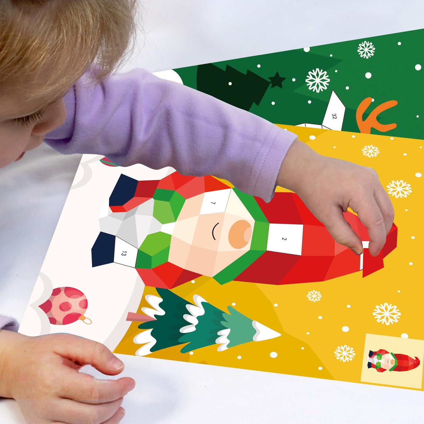 Tbeej 2Pcs Christmass Day Crafts For Kids Ages 4-8 Sticker Paint Books Gift Party Create 20 Pictures(Sticker Sheets Are Separate