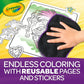 Crayola Trolls Color & Erase Sticker Activity Pad, 12 Reusable Trolls Coloring Pages & 100 Stickers, Gift