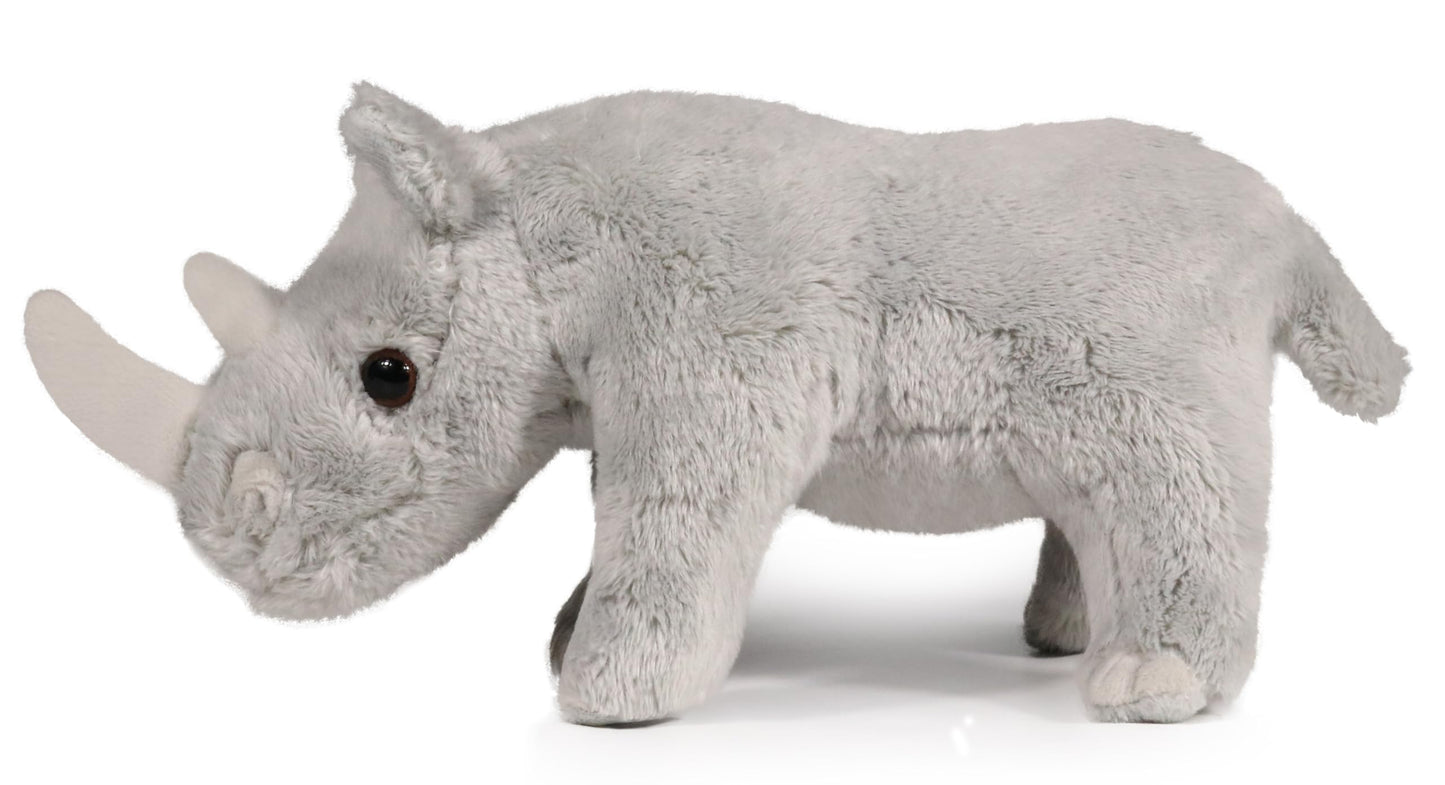 Ice King Bear Wild Animal Small Stuffed Animals Zoo Family Plush Toy (Rhino 7 Inches)