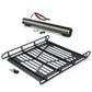 Zolikar Stainless Steel Roof Luggage Rack With Lights Bar For 1/10 Rc Crawler Car Scx10 Iii Upgrades
