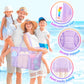 Tagitary Beach Toys Mesh Beach Bag with Zipper and 8 Pockets, Purple Large Beach Tote Waterproof Sandproof for Camping Sports Po
