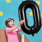 Large Black Number 0 Balloons, 40 Inch Foil Balloons, Giant Number Balloons For Women/Men Birthday Party Anniversary Celebration