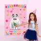 Pin The Hat On The Cat Party Game Cat Birthday Party Games For Kids, Cat Birthday Party Supplies Decorations For Girls Boys, Large Pin The Tail Poster With 54 Hat Stickers