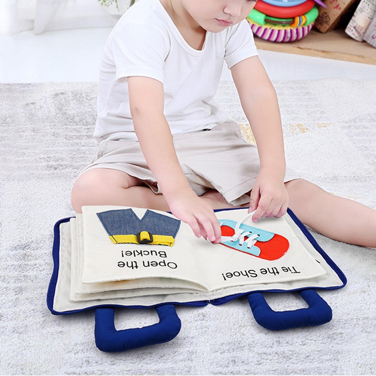 Merishopp Baby Cloth Books Intelligence Development Learn Educational Toys Style 1| Baby Learning Toy | Infant Activity Toy | Se