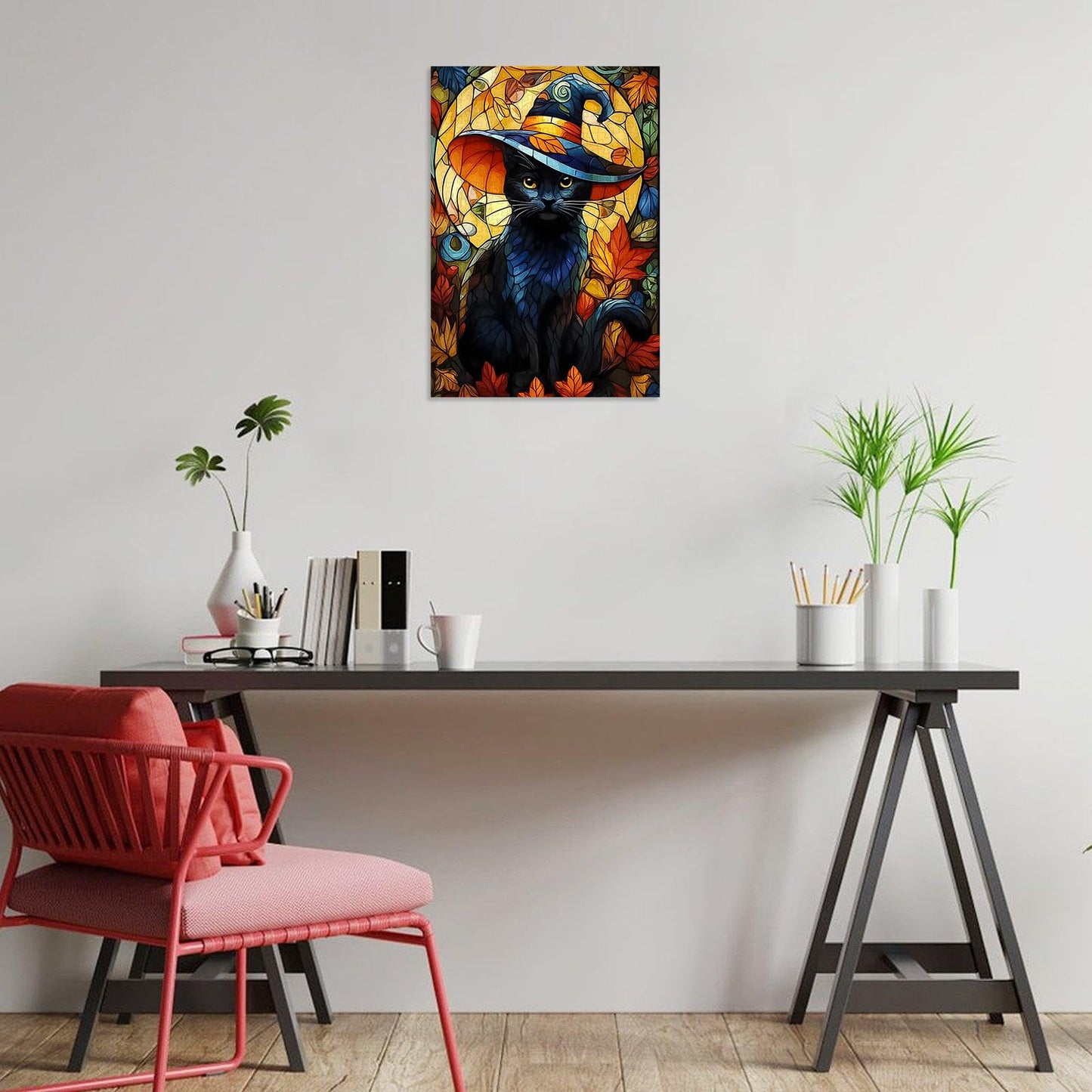 Great Jigsaw Puzzles for mature-themeds 300 Pieces Halloween Black Cat Puzzles for mature-themeds Toys Gift Family Decoration Kids Puzzle