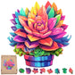 Reouinty Wooden Puzzle Colorful Flower 200Pcs