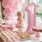 Suwen 40 Inch Pink Large 1 Balloon Numbers Big Foil Helium Number Balloons 0-9 Jumbo Happy 1St Mylar Birthday Party Decorations