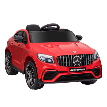 Aosom 12V Ride On Toy Car For Kids With Remote Control, Mercedes Benz Amg Glc63S Coupe, 2 Speed, With Mp3, Electric Light, Horn, Suspension, Red