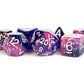 Metallic Dice Games Lic633 Eternal Dice - Purple, Blue & White - Set Of 7