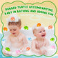 25PCS Mini Rubber Turtle Green Floating Squeaky Sea Turtle Rubber Bath Toy, Cute Screaming Sound Bulk for Bath Shower Swimming P