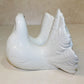 LLADR   Porcelain Figure of White Glossy Pair of Doves. Figure of Dove Lovers.