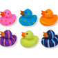 Cool Rubber Ducks (2') Standard Size. (12 Pack) Cute Duck Bath Tub Pool Toys. (Multi-Color Pattern Rubber Squicky Duckies)