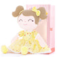 Gloveleya Baby Girl Gift Soft First Baby Doll Plush Doll Floral Yellow 16 ''