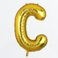 Flyloons Gold Alphabet Letter Foil Balloons for Name C Birthday Decoration Items, Anniversary, Baby Shower, Bachelorette, Weddin