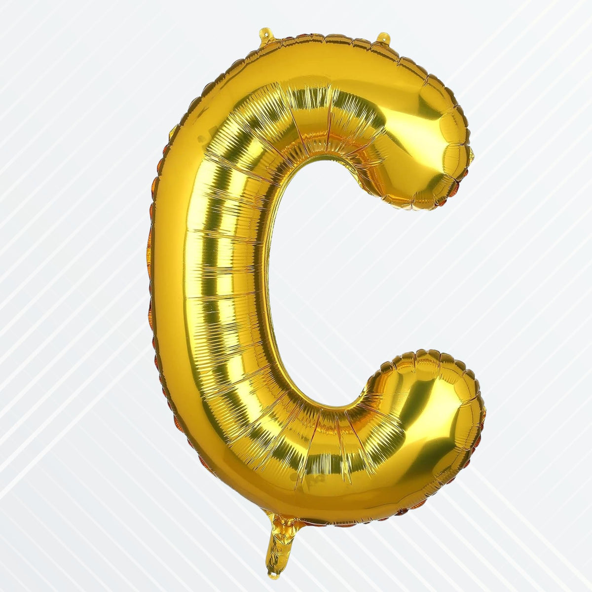 Flyloons Gold Alphabet Letter Foil Balloons for Name C Birthday Decoration Items, Anniversary, Baby Shower, Bachelorette, Weddin