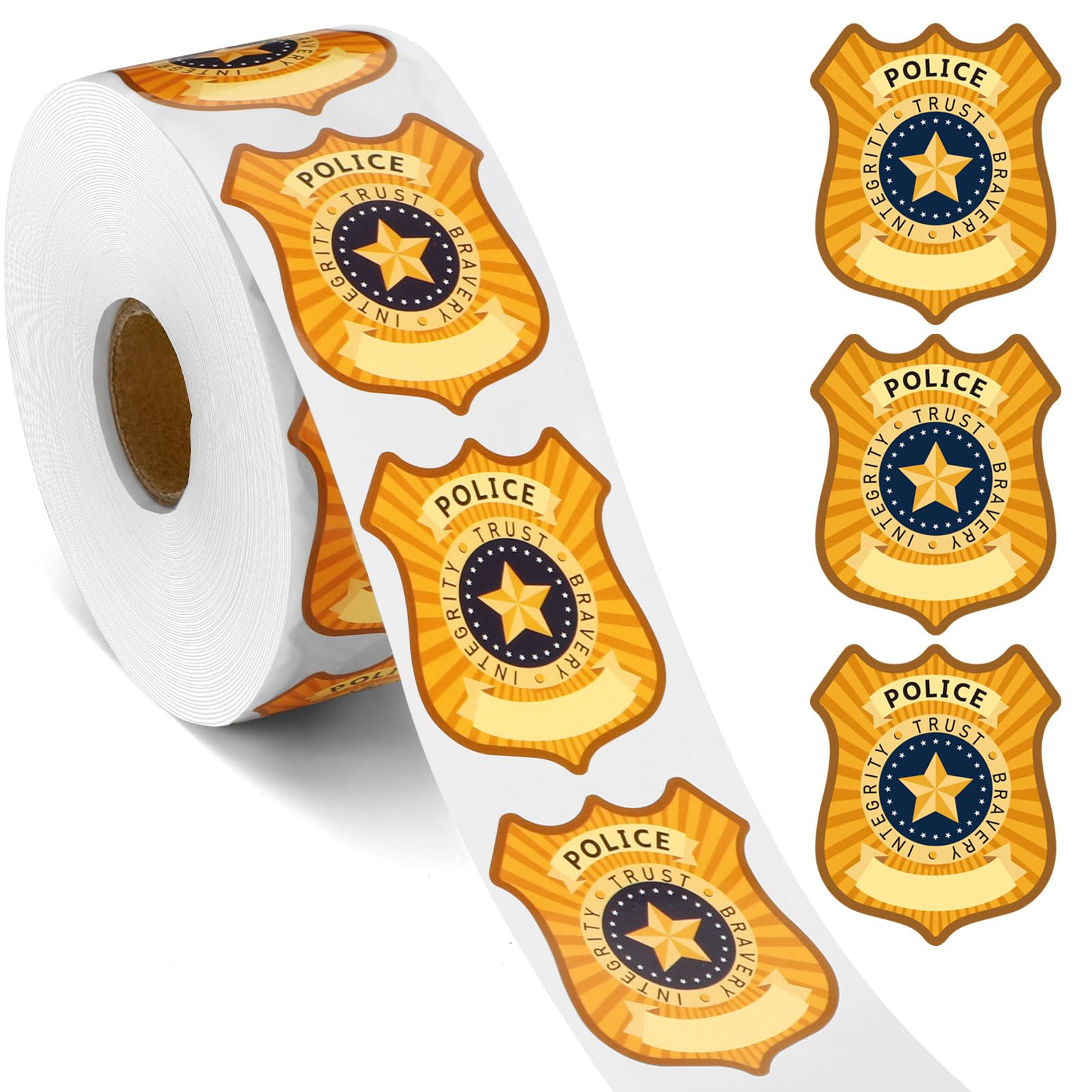 DECYOOL 800 Pcs Police Badge Stickers, Police Badge Name Tag Stickers Label Decals for Birthday Party Favors School Rewards Offi