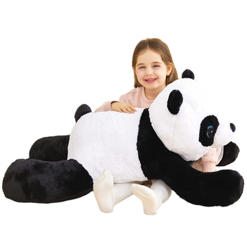 Ikasa Giant Panda Stuffed Animal Plush Toy,30' Large Cute Jumbo Soft Toys,Huge Big Size Plushy Fluffy Fat Oversized Plushie,Gifts For Kids Girls