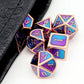 Haxtec Metal DND Dice Set D&D Gifts 7PCS Copper Blue Teal Purple Polyhedral RPG Dice D20 D12 D10 D8 D6 D4 for Dungeons and Drago