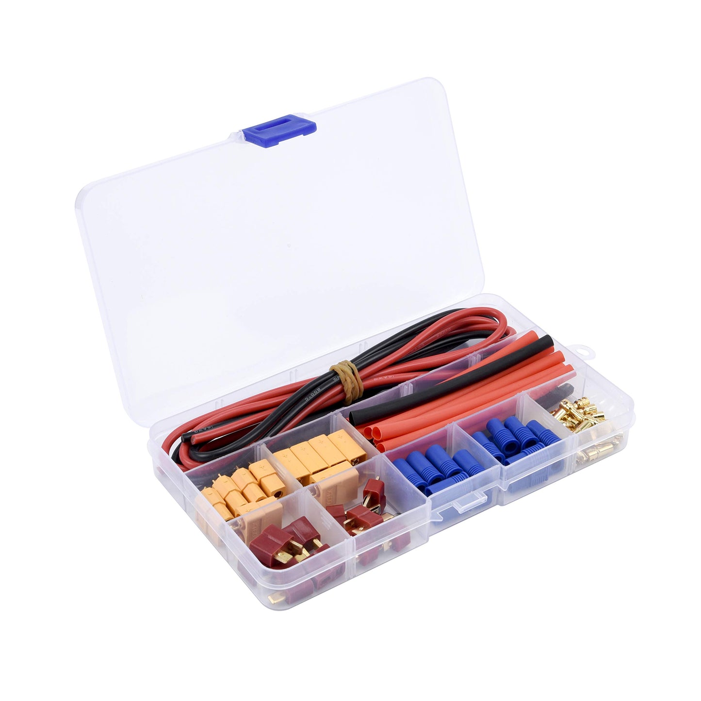 FPVDrone Deans T-Plug EC3 XT60 Male Female Connector Adapters with 14AWG Silicone Wire and Heat Shrink Tubes for RC ESC Lipo Bat