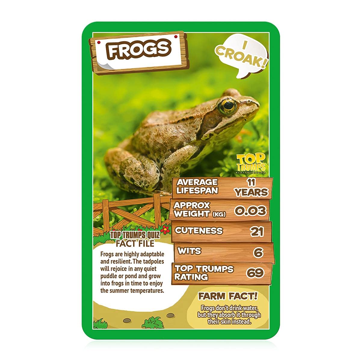Top Trumps Farm Animals Classics Card Game, Find Out The Average lifespan of a Donkey, The wits of a Fox and The Cuteness of a S