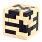 3D Wooden Brain Teaser Puzzle Cube Wooden Puzzles T-Shaped Jigsaw Logic Puzzle Game Puzzles Educational Toy For Kids And Adults (Black)