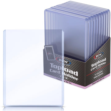 Bcw (10 Brand Extra Super Thick Card Top Load For Baseball Cards (3 X 4 X 5 Mm - Thick Card Topload Holder 197 Pt)