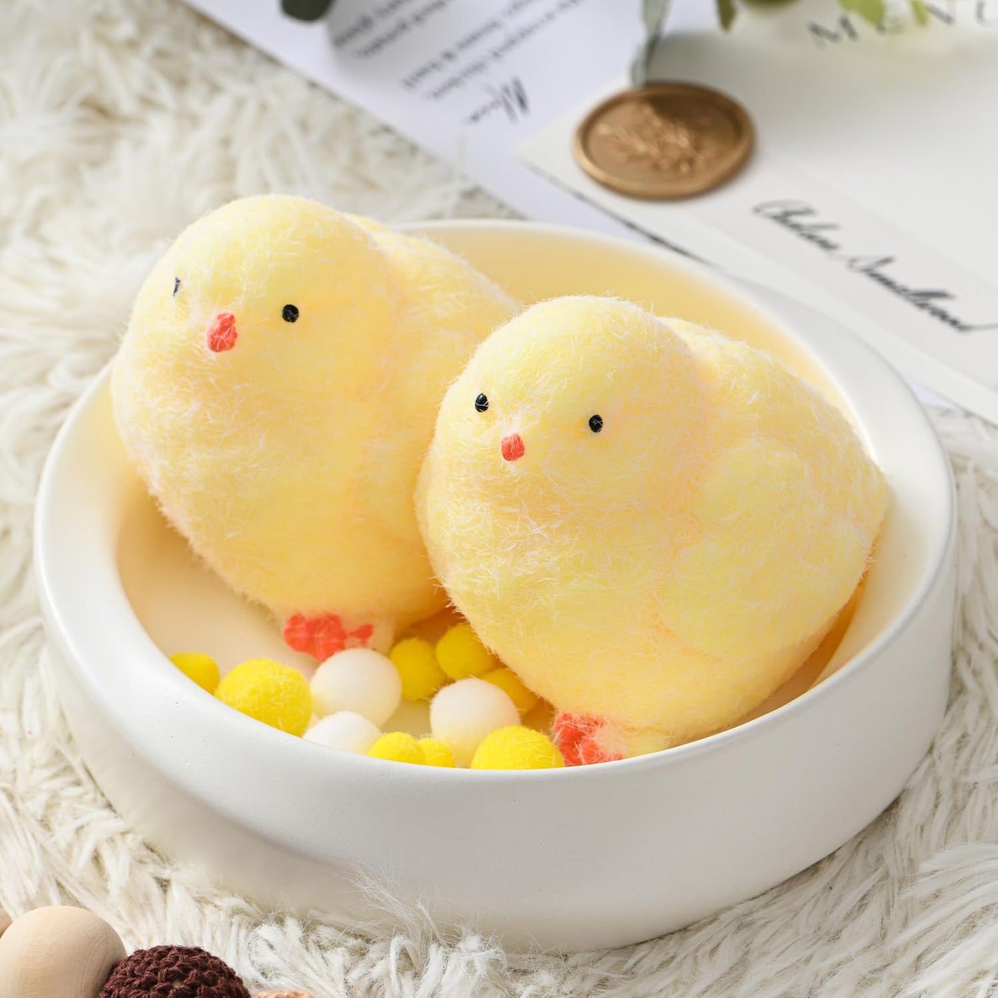 Taba Fidget Squeeze Toys 2Pcs - Ultra-Soft Squishy Stress Relief Toys for Kids Adults, Kawaii Chick Sensory Toys, Anxiety Relief