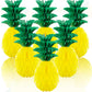 6 Pack 14 Inch Pineapple Honeycomb Decorations, Standing Tissue Paper Centerpieces, 3D Tropical Fruit Ornaments for Hawaiian Lua
