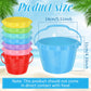 Lenwen 14 Pcs 5.51 Inch Water Bucket for Kids Mini Sand Buckets Plastic Small Bucket with Handles Bright Colored Toy Sand Pail f