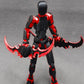 altuco T13 Action Figure - 3D Printed Multi-Jointed Titan 13, Black-Red, with Accessories - Decorative Toy for Desktop Display