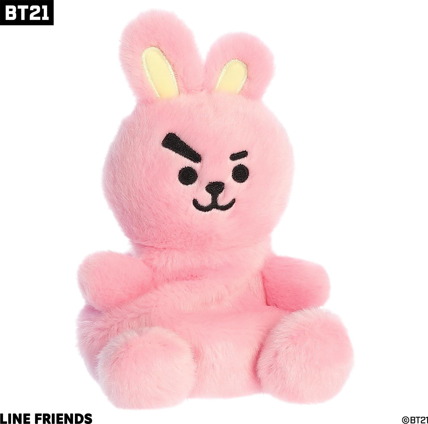 Aurora Lovable Bt21 Palm Pals Cooky Stuffed Animal - Collectible Fun - Delightful Cuteness - Pink 5 Inches