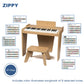 Zippy Kids Piano Keyboard, 37 Keys Digital Piano For Kids, Music Educational Instrument Toy, Wood Piano For 3+ Girls And Boys, O
