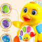Joyin Baby Toys Duck, Infant Dancing Crawling Musical Toys 18+ Months, Tummy Time Light Up Learning Duck With Music & Lights, Baby Easter Basket Stuffers Gifts, Easter Basket