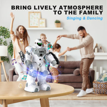 Zreswap Remote Control Robot Toys for Kids: Intelligent Programmable Robot Gifts for Kids Popular Science Story Toys with 2.4Ghz