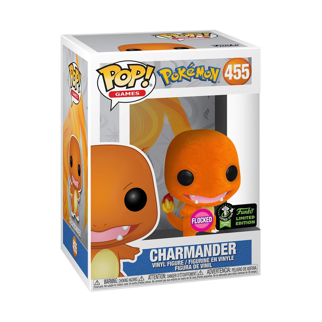 Pop 2020 Eccc Shared Exclusive 455 Charmander (Flocked)