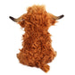 rivoeis Highland Cows Plush Toy, 10.5" Brown Cotton Stuffed Animal, Realistic Fluffy Decor for Kids and Babies