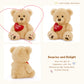 Maogolan Small Teddy Bear With Red Heart, 12' I Love You Valentines Teddy Bear Stuffed Animal,Velvet Red Heart Bear Gift For Kids,Girlfriend,Wife