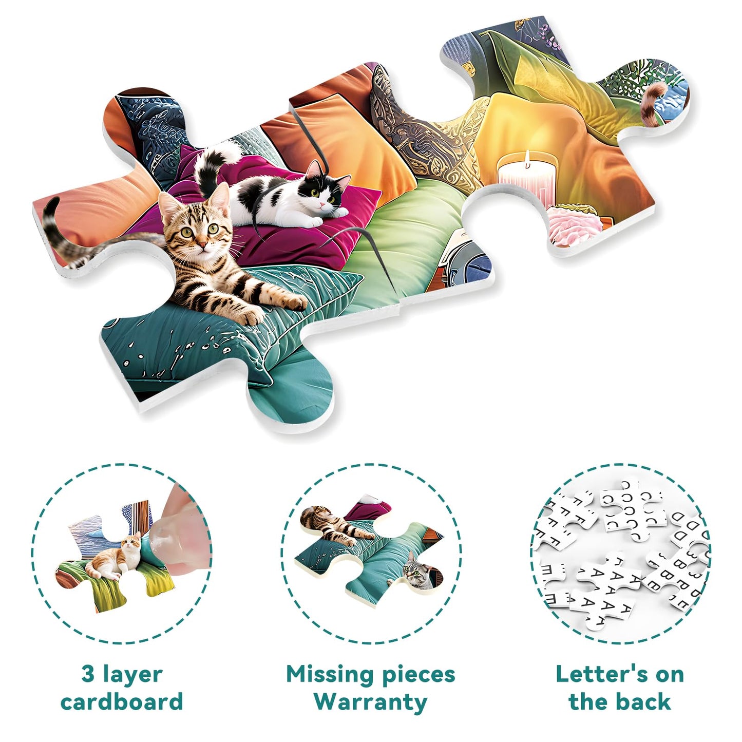 ZSYCZAO 300 Piece Puzzles for mature-themeds  300 Piece Puzzles for mature-themeds Large Piece  Fantasy Cat Winter Jigsaw Puzzle  Funny Gift for mature-themed Kids Senior Challenging Family Games Gift Toy  20.5 X 15 in