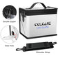COLCASE Fireproof Lipo Battery Safe Bag, Double Zipper, Large Size 8.46x5.7x6.5 in, Sturdy Fiberglass, Silver, Model CL-Lip