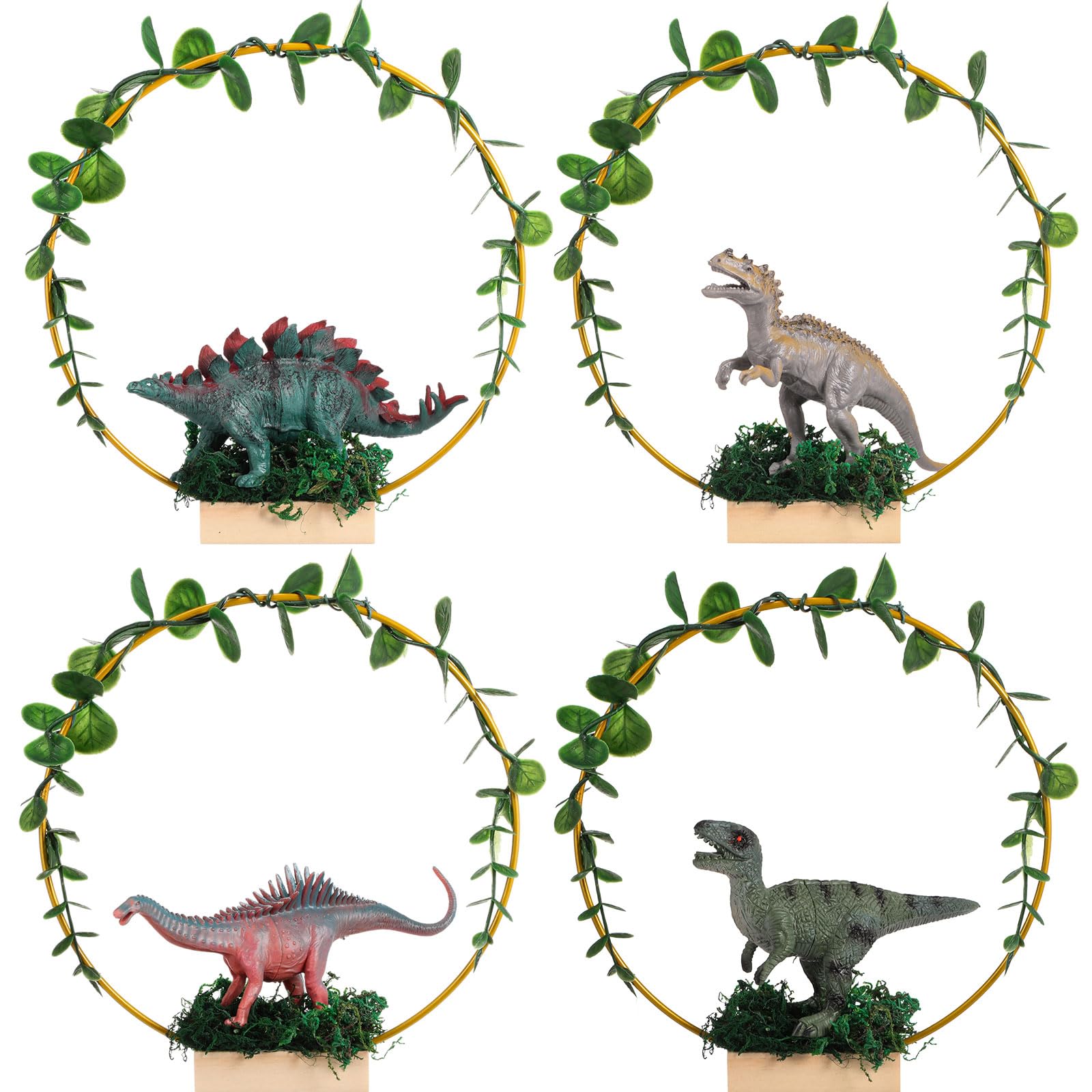 VioraWhite 4 Set Dinosaur Party Decorations Dinosaur Birthday Decorations Dinosaur Centerpieces for Birthday Party Table Centerp