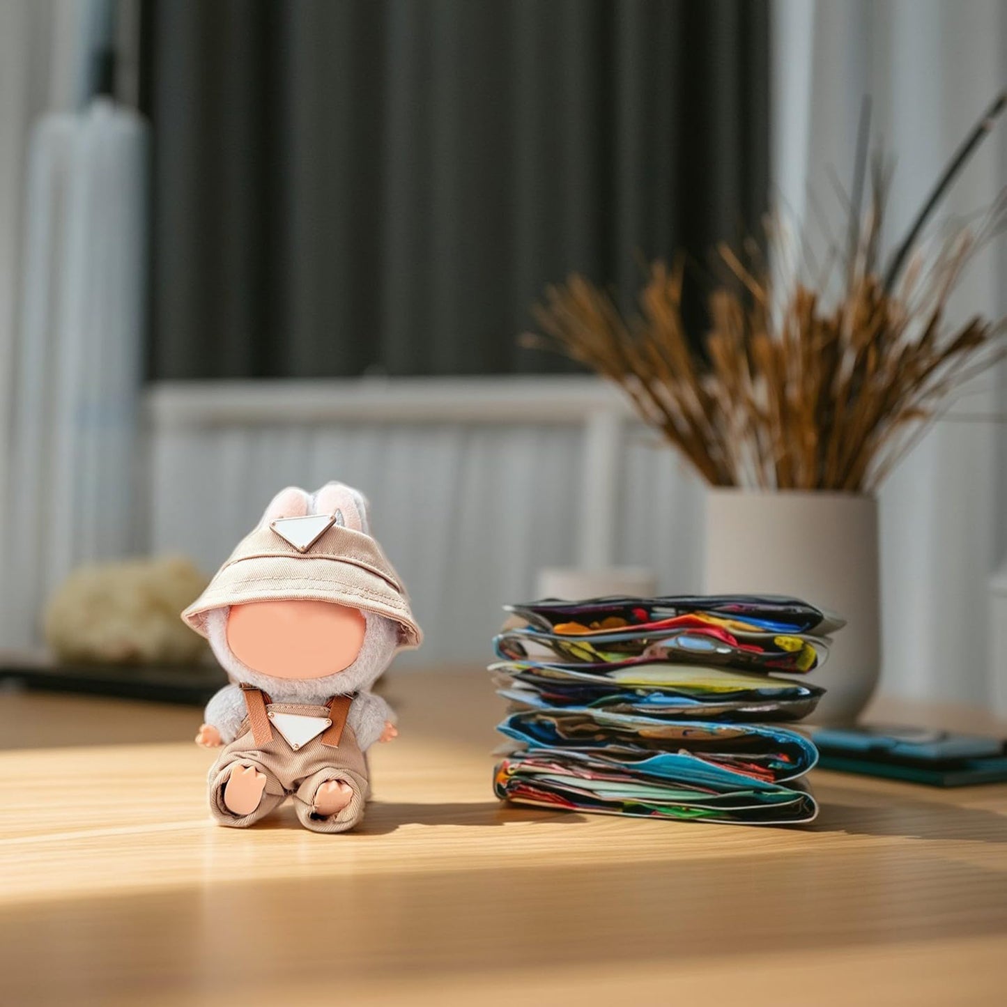 Doll Clothes for 17cm Labubu - Outfit Set Doll Clothes Accessories for Labubu - Fashion Hat and Overalls Outfit Set,Luxury Cute