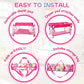 Jizhi Reborn Baby Doll Crib, Baby Doll Bed, Foldable Doll Playpen Toy For 17-21 Inch Dolls, Reborn Baby Doll Accessories With Storage Bag, Doll Pack N Play Kids Gift(Pink)