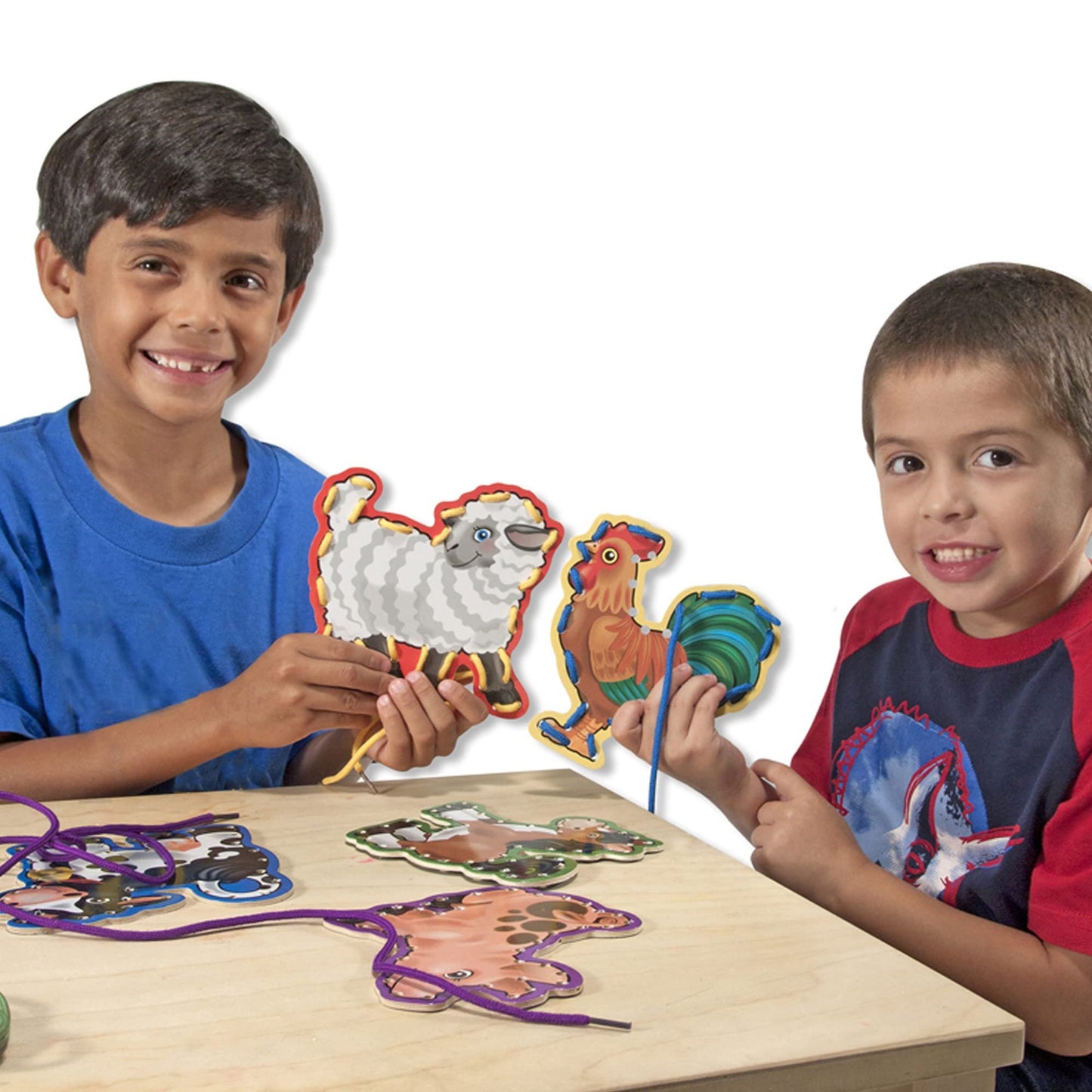 Melissa & Doug Farm Animals Lace And Trace Panels, 1 Ea