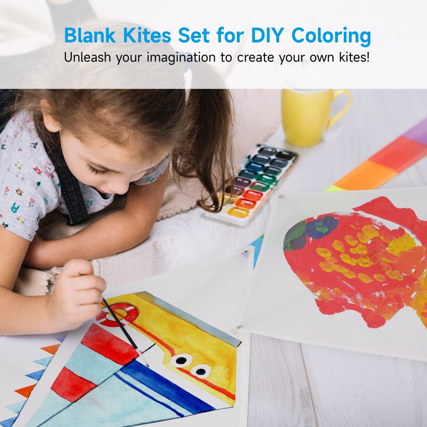 30 Packs Diy Blank Kites For Kids, Bulk Kites For Diy Decorating Coloring, With 30 Hand Grips With 98Ft String, Easy To Fly Kite